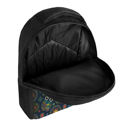 Bohemian Owl Pattern Print Casual Backpack