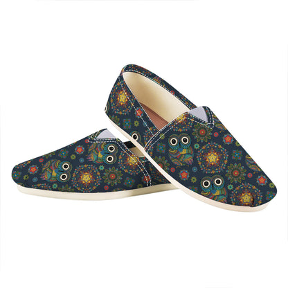 Bohemian Owl Pattern Print Casual Shoes