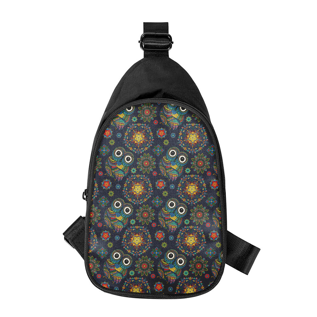 Bohemian Owl Pattern Print Chest Bag