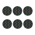 Bohemian Owl Pattern Print Coaster Set