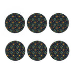 Bohemian Owl Pattern Print Coaster Set