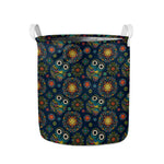 Bohemian Owl Pattern Print Collapsible Laundry Basket