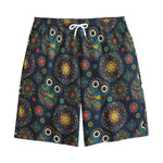 Bohemian Owl Pattern Print Cotton Shorts