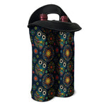 Bohemian Owl Pattern Print Double Neoprene Wine Tote