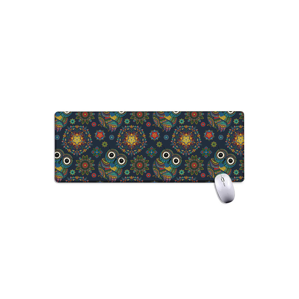 Bohemian Owl Pattern Print Extended Mouse Pad