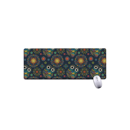 Bohemian Owl Pattern Print Extended Mouse Pad