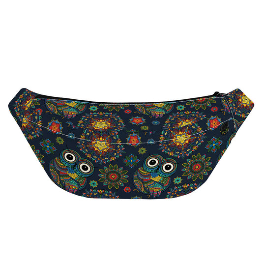 Bohemian Owl Pattern Print Fanny Pack