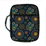 Bohemian Owl Pattern Print Front Pocket Bible Bag