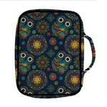 Bohemian Owl Pattern Print Front Pocket Bible Bag