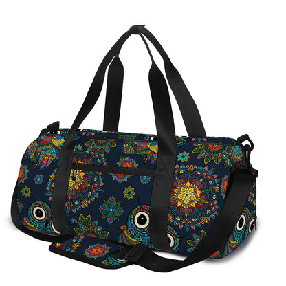 Bohemian Owl Pattern Print Gym Bag