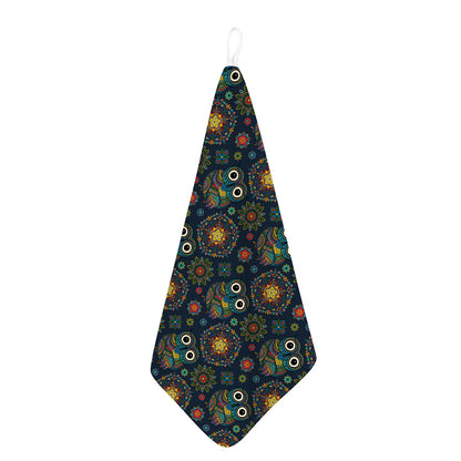 Bohemian Owl Pattern Print Hand Towel