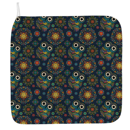 Bohemian Owl Pattern Print Hand Towel