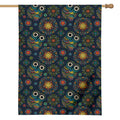 Bohemian Owl Pattern Print House Flag
