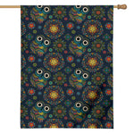 Bohemian Owl Pattern Print House Flag
