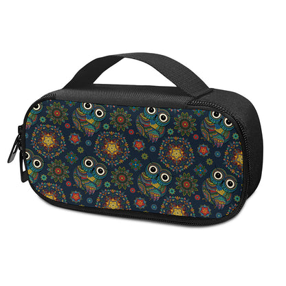 Bohemian Owl Pattern Print Insulin Cooler Travel Case