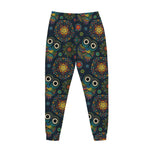 Bohemian Owl Pattern Print Jogger Pants