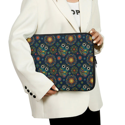 Bohemian Owl Pattern Print Laptop Sleeve