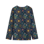 Bohemian Owl Pattern Print Long Sleeve Short Coat