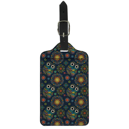 Bohemian Owl Pattern Print Luggage Tag