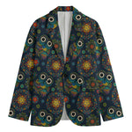 Bohemian Owl Pattern Print Men's Blazer
