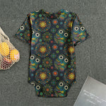 Bohemian Owl Pattern Print Men's Bodysuit