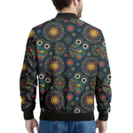 Bohemian Owl Pattern Print Men's Bomber Jacket