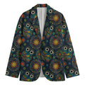 Bohemian Owl Pattern Print Men's Cotton Blazer