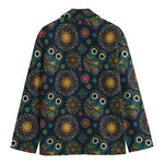 Bohemian Owl Pattern Print Men's Cotton Blazer
