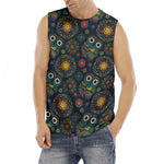 Bohemian Owl Pattern Print Men's Fitness Tank Top