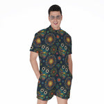 Bohemian Owl Pattern Print Men's Rompers