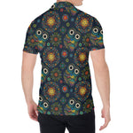 Bohemian Owl Pattern Print Men's Shirt