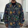 Bohemian Owl Pattern Print Men's Shirt Jacket