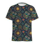 Bohemian Owl Pattern Print Men's Sports T-Shirt