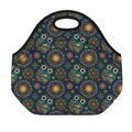 Bohemian Owl Pattern Print Neoprene Lunch Bag