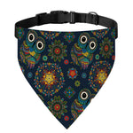 Bohemian Owl Pattern Print Over The Collar Dog Bandana