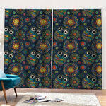 Bohemian Owl Pattern Print Pencil Pleat Curtains