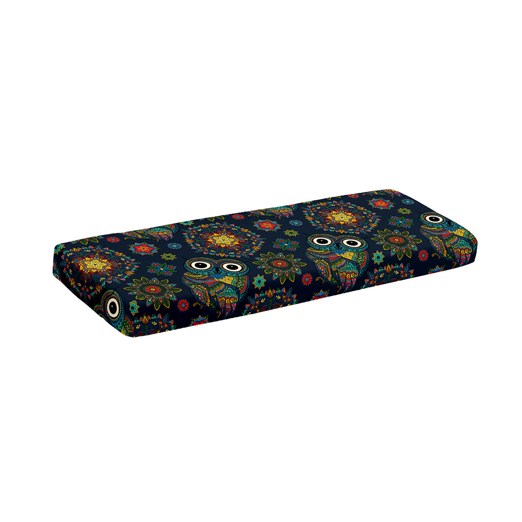 Bohemian Owl Pattern Print Piano Keyboard Cover