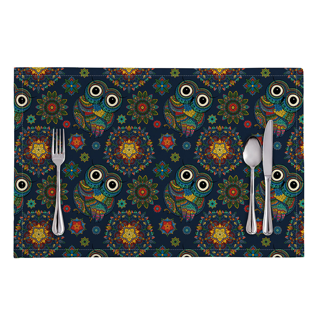 Bohemian Owl Pattern Print Placemat