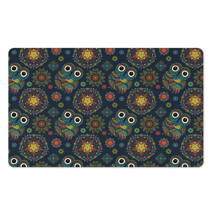 Bohemian Owl Pattern Print Polyester Doormat