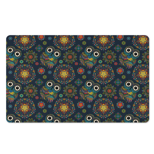 Bohemian Owl Pattern Print Polyester Doormat