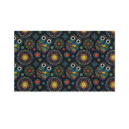 Bohemian Owl Pattern Print Polyester Flag