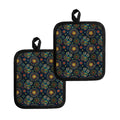 Bohemian Owl Pattern Print Pot Holders