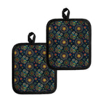 Bohemian Owl Pattern Print Pot Holders