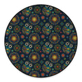 Bohemian Owl Pattern Print Round Floor Mat