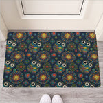 Bohemian Owl Pattern Print Rubber Doormat