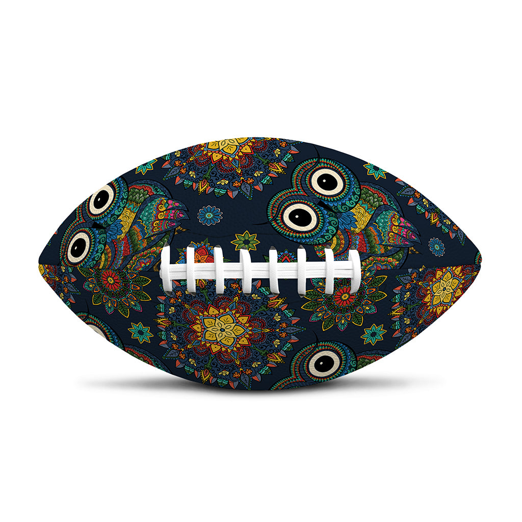 Bohemian Owl Pattern Print Rugby Ball