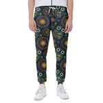 Bohemian Owl Pattern Print Scuba Joggers