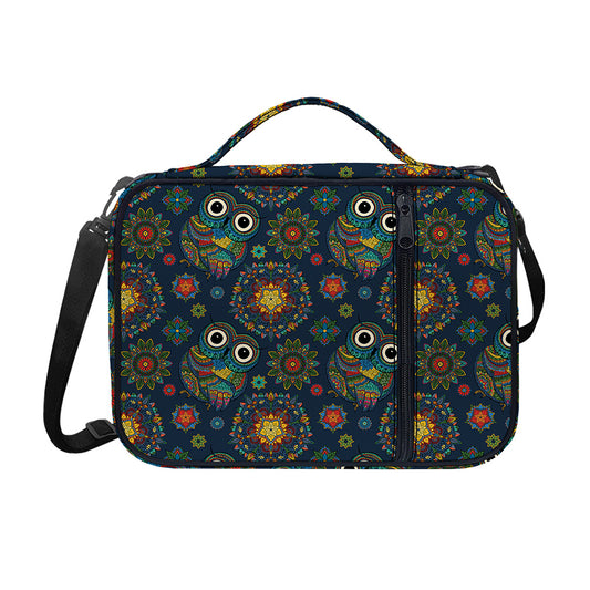 Bohemian Owl Pattern Print Shoulder Strap Bible Bag