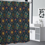 Bohemian Owl Pattern Print Shower Curtain
