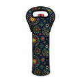 Bohemian Owl Pattern Print Single Neoprene Wine Tote